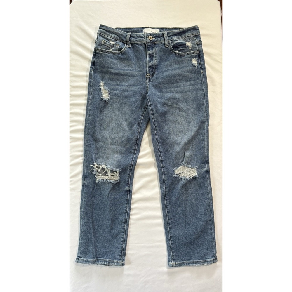 VERMET Distressed Denim Jeans Blue Straight Leg Ripped Size 30